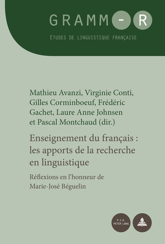 ENSEIGNEMENT DU FRANCAIS. LES APPORTS DE LA RECHERCHE EN LINGUISTIQUE