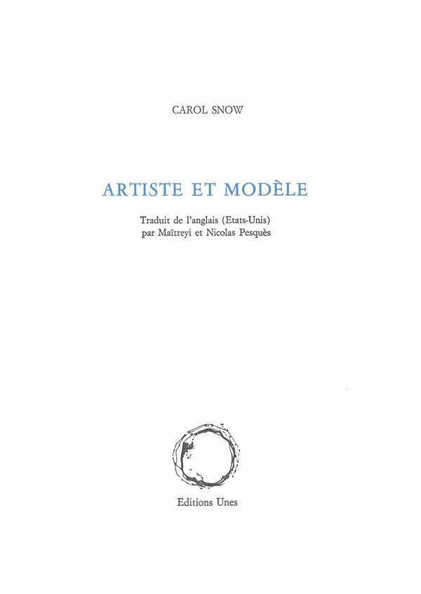Artiste et modèle