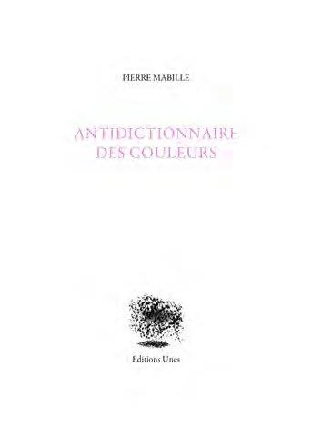 Antidictionnaire des couleurs