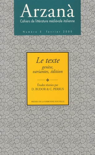 Arzanà N° 5, Février 2000 : Le texte. Genèse, variantes, édition