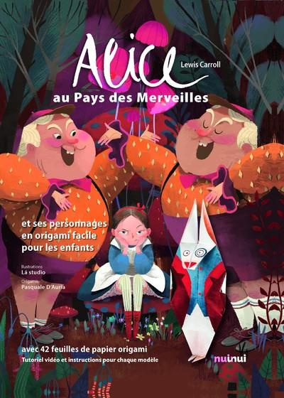 Alice au pays des merveilles et ses personnages en origami facile pour les enfants
