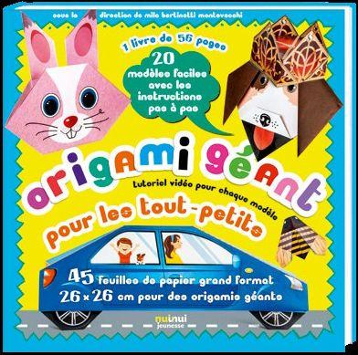 Origami géant pour les tout-petits. Avec 1 livre, 20 modèles faciles avec les instructions pas à pas