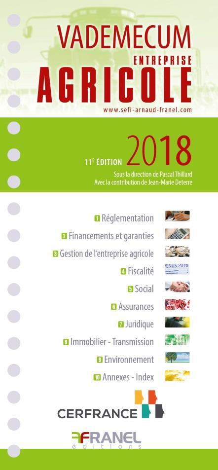 Vademecum de l'entreprise agricole. Edition 2018