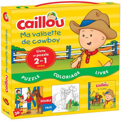 Caillou ma valisette de cowboy. Contient 1 livre et 1 puzzle 2 en 1