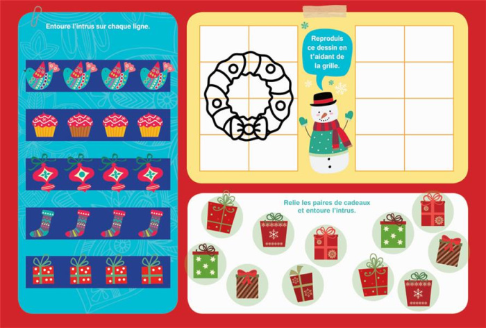Je m'amuse à Noël. Plus de 100 activités et 100 autocollants tout en couleurs ! Labyrinthes, grands