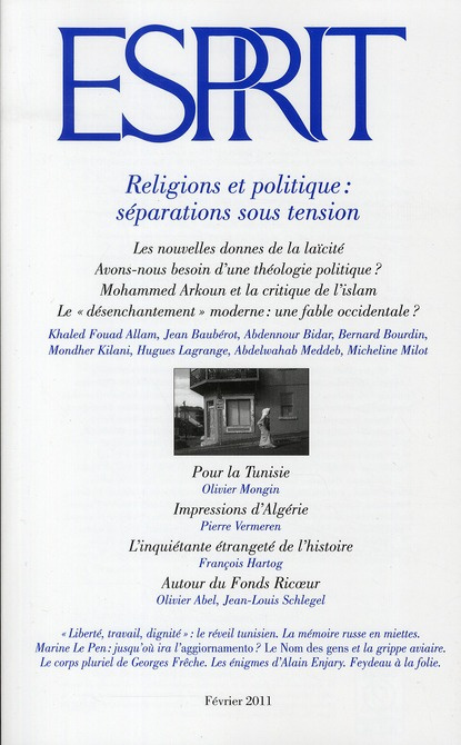 Esprit N° 372, Février 2011 : Religions et politique : séparations sous tension