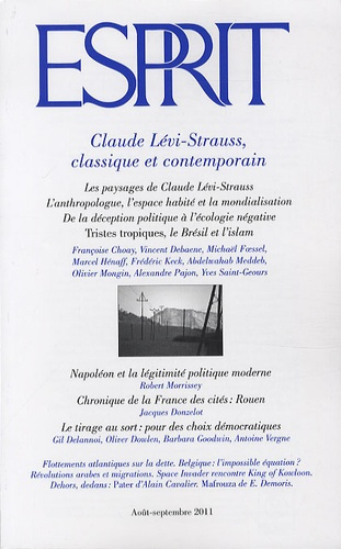 Esprit N° 377, août-septembre 2011 : Claude Lévi-Strauss, classique et contemporain