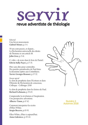 Servir - Revue adventiste de théologie N° 3, automne 2018