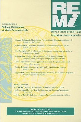 Revue européenne des migrations internationales Volume 26 N° 2/2010