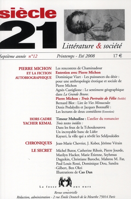 Siècle 21 N° 12, Printemps-Eté 2008 : Pierre Michon et la fiction autobiographique