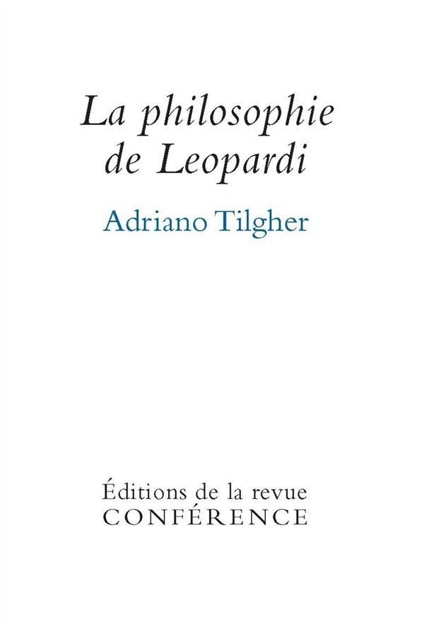 La philosophie de Léopardi