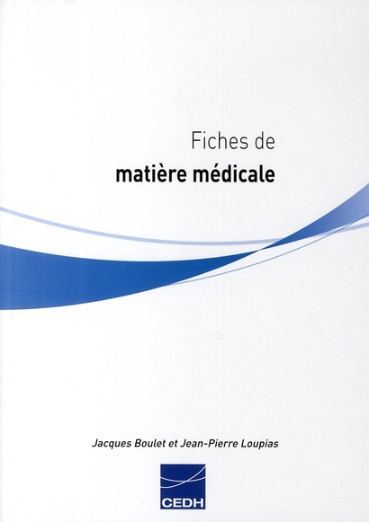 Fiches de matière médicale