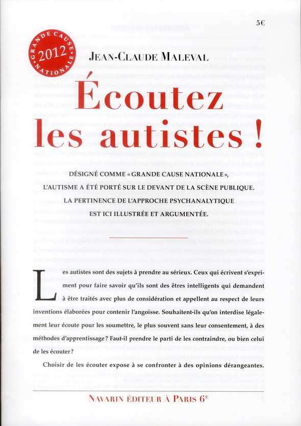 Ecoutez les autistes !