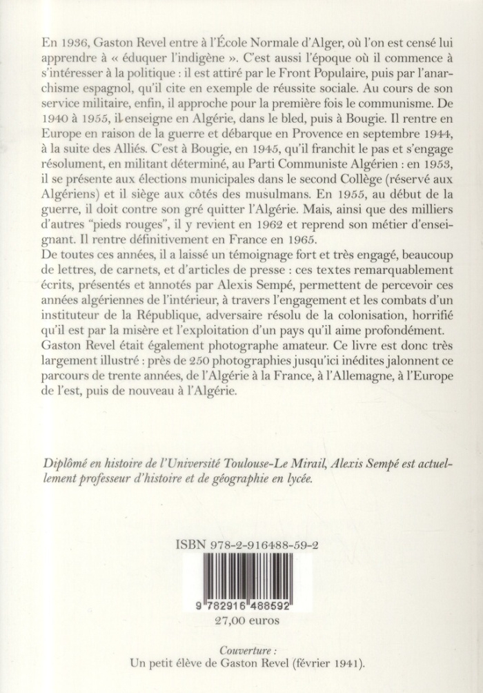 Un instituteur communiste en Algérie