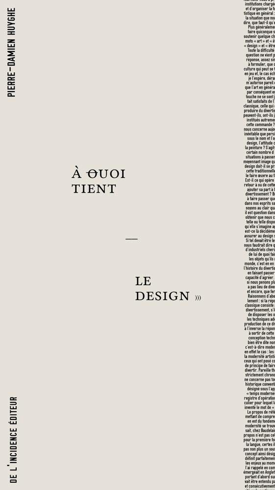 A quoi tient le design. 6 volumes