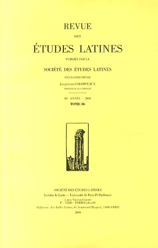 Revue des études latines N° 86/2008