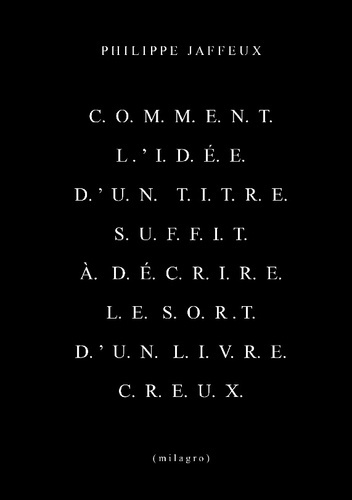 Comment l'idée d'un titre suffit à décrire le sort d'un livre creux