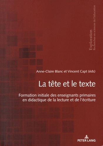 La tête et le texte. Formation initiale des enseignants primaires en didactique de la lecture et de