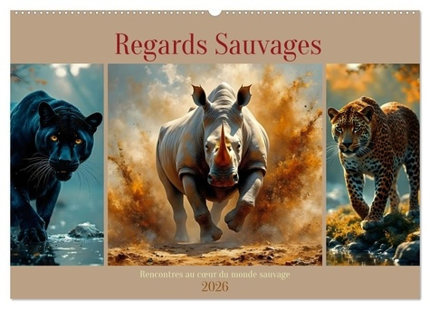 Regards Sauvages - Rencontres au coeur du monde sauvage (Calendrier mural 2026 DIN A2 vertical), CAL