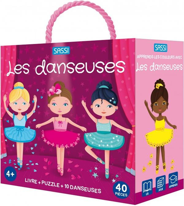 Apprends les couleurs avec les danseuses. Avec 1 puzzle de 40 pièces, 10 danseuses prédécoupées