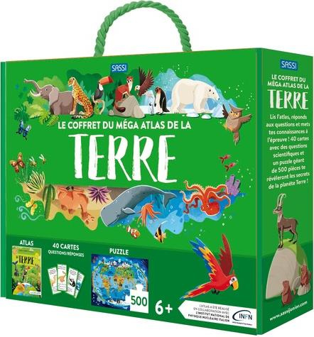 Le coffret du méga atlas de la Terre. Avec 1 puzzle et 40 cartes
