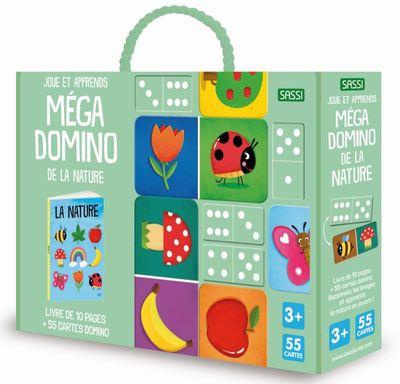 Méga Domino de la nature. Livre de 10 pages et 55 cartes domino