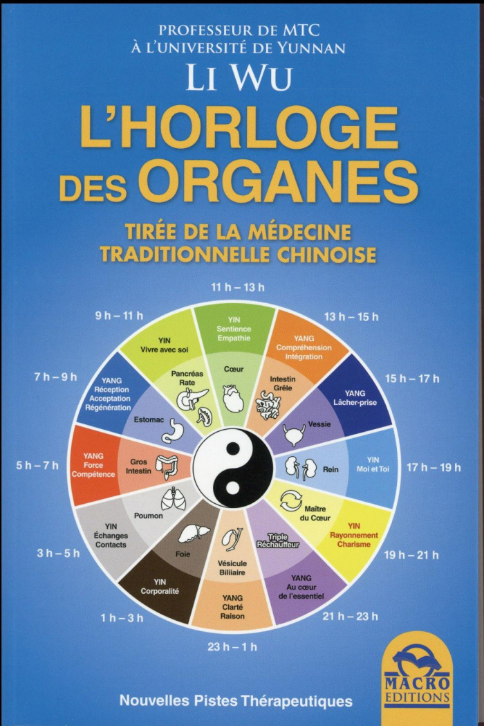 L HORLOGE DES ORGANES TIREE DE LA MEDICINE TRADITIONNELLE CHINOISE - TIREE DE LA MEDECINE TRADITION
