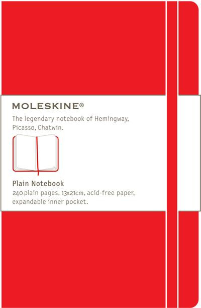 CARNET BLANC GRAND FORMAT COUV. RIGIDE ROUGE