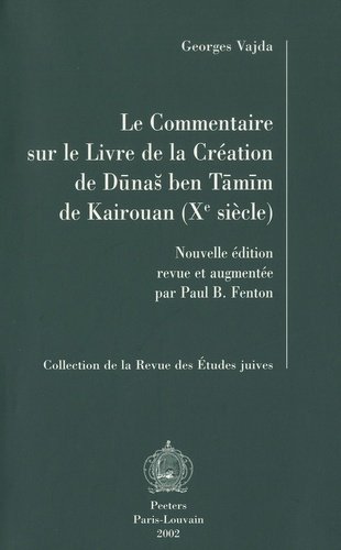 LE COMMENTAIRE SUR LE LIVRE DE LA CREATION DU DUNAS BEN TAMIN DE KAIROUAN