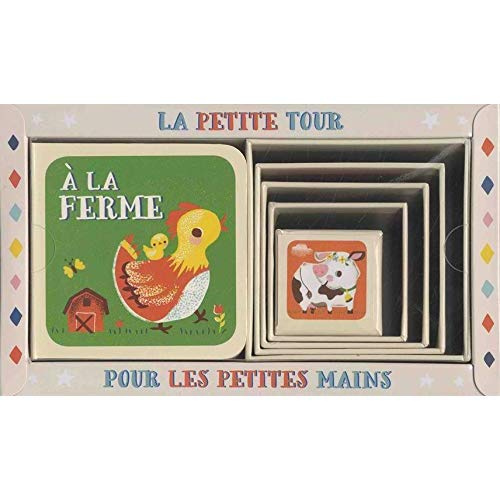 La petite tour pour les petites mains. A la ferme, avec 5 cubes de construction