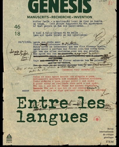 Genesis N° 46/2018 : Entre les langues