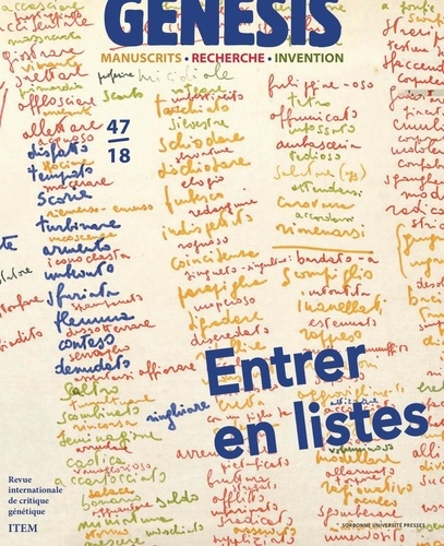 Genesis N° 47/2018 : Entrer en listes