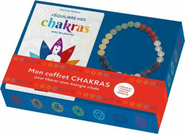 J'équilibre mes chakras avec les pierres. Coffret livre   bracelet