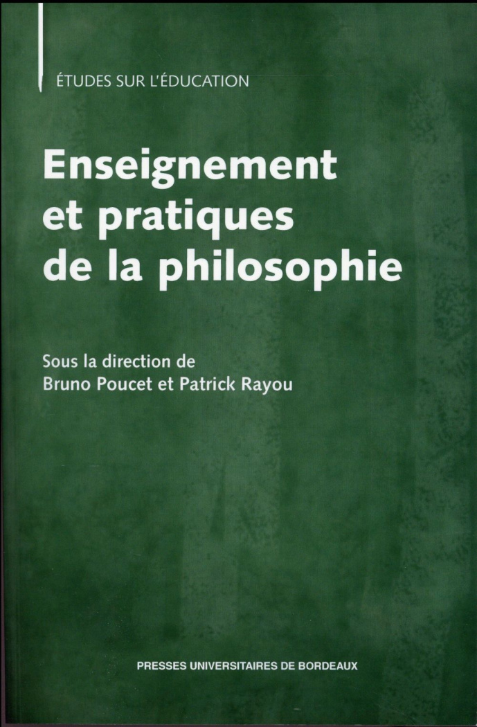 Enseignement et pratiques de la philosophie