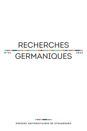 Recherches germaniques N° 52/2022
