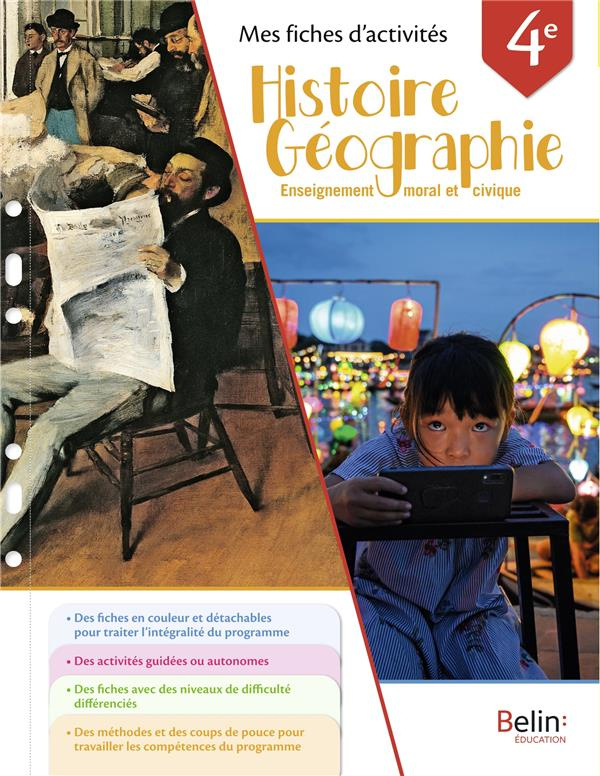 Histoire Géographie EMC 4e. Mes fiches d'activités, Edition 2022