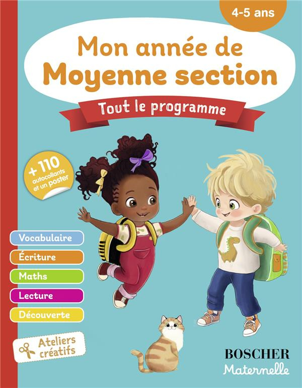 Mon année de moyenne section 4-5 ans.  110 autocollants et un poster, Edition 2024