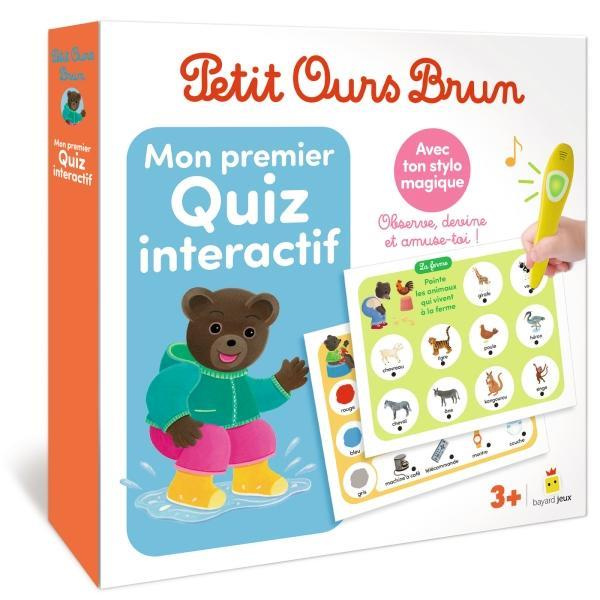 JEU PETIT OURS BRUN - MON PREMIER QUIZ INTERACTIF - DES 3 ANS