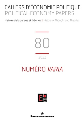 Cahiers d'économie politique N° 80, 2022