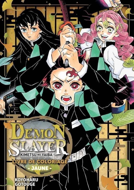 Livre de coloriage jaune Demon Slayer