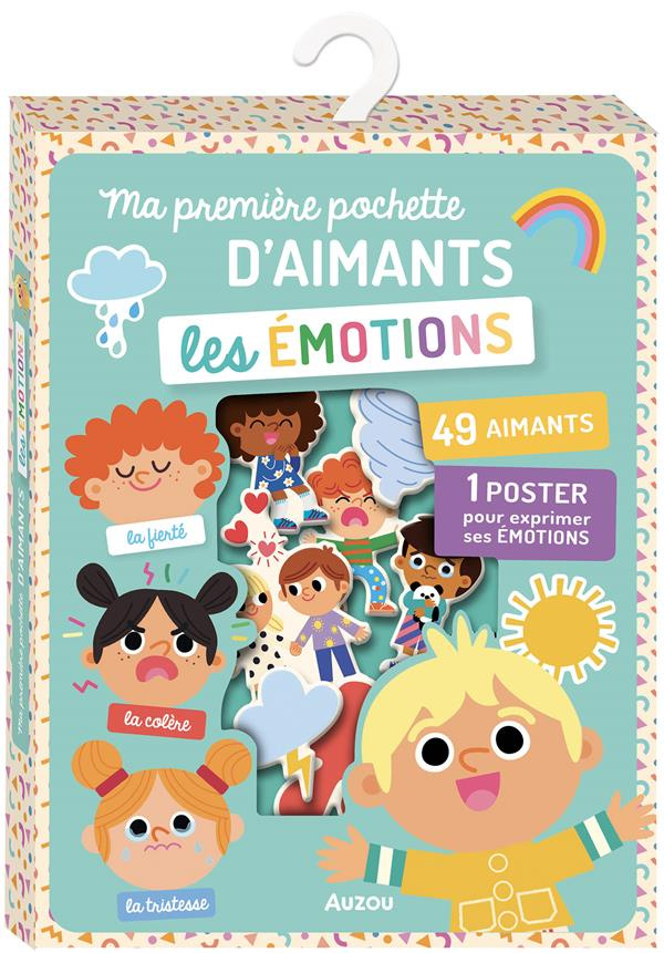Ma pochette d'aimants Les émotions. Avec 49 aimants et 1 poster pour exprimer ses émotions