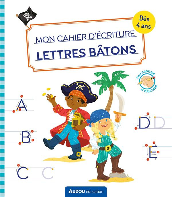 Mon cahier d'écriture Lettres bâton - Pirates