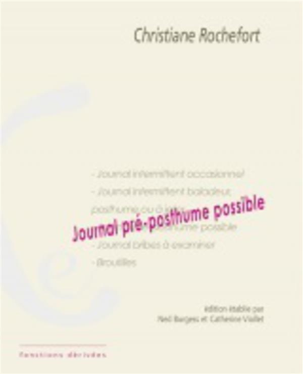 JOURNAL PRE POSTHUME POSSIBLE