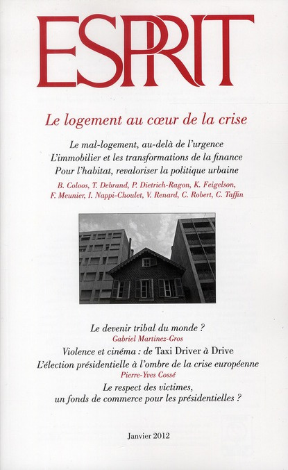 Esprit N° 381, Janvier 2012 : Le logement au coeur de la crise