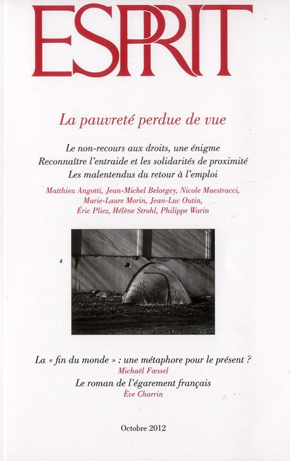 Esprit N° 388, octobre 2012 : La pauvreté perdue de vue