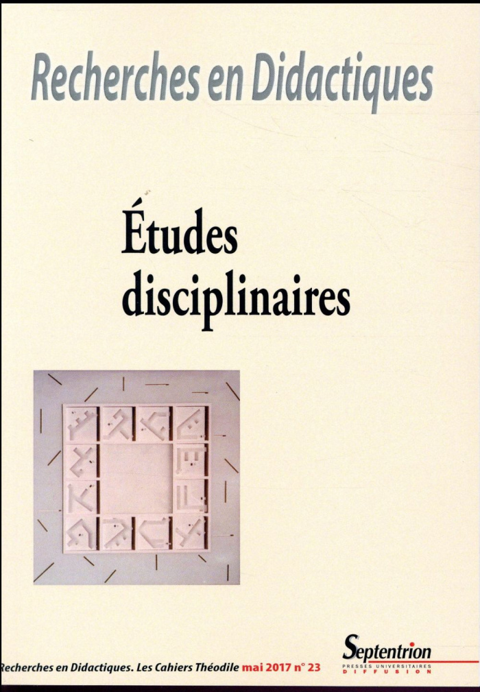 Recherches en Didactiques N° 23, mai 2017 : Etudes disciplinaires