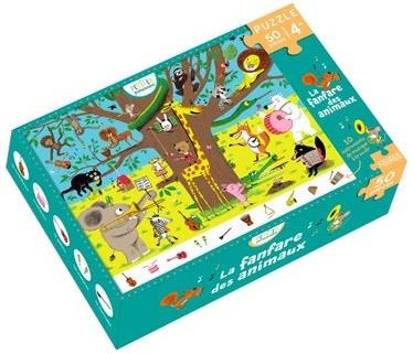 manes-thierry-puzzle-la-fanfare-des-animaux-50-pieces-avec-un-poster-a-la-taille-du-puzzle-pour-modele_0