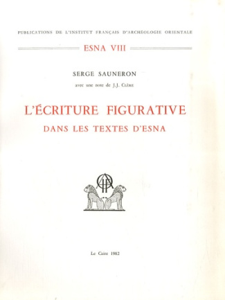 ESNA Tome 8. L'écriture figurative dans les textes ESNA