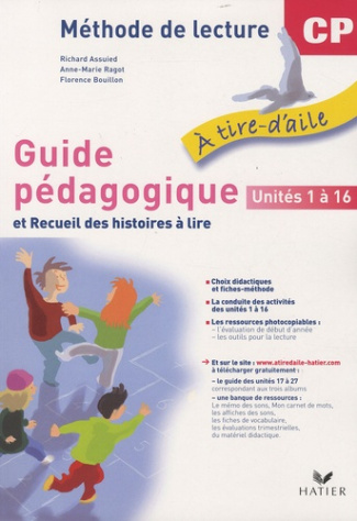 Méthode de lecture CP A tire-d'aile. Guide pédagogique et recueil des histoires à lire (Pack en 2 vo