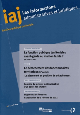 Les informations administratives et juridiques N° 04-2014 : Les trente ans du statut de la fonction